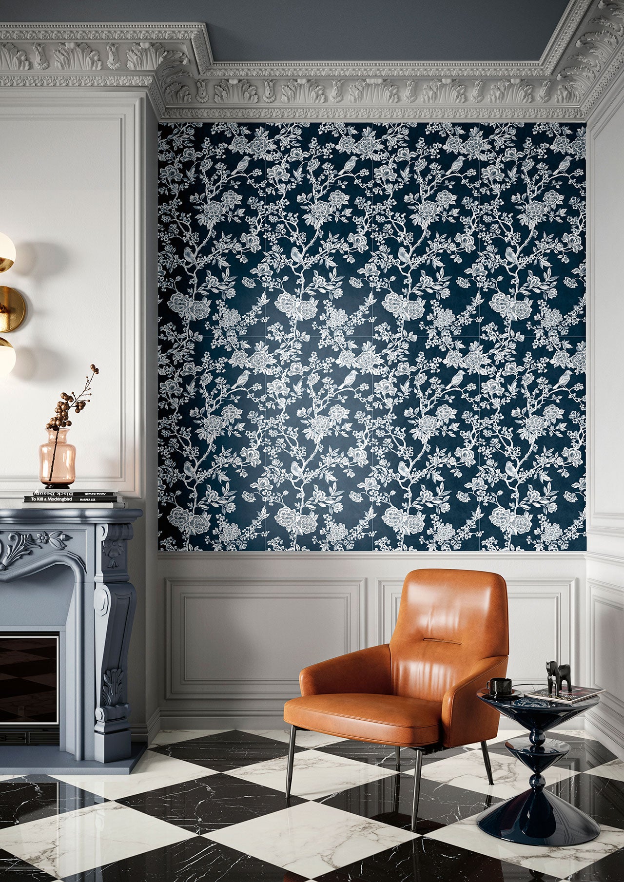 Chromagic Floral Blue 60x120 Rettificato Cir Ceramiche