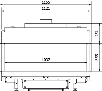 CAMINO GAS 100 TRIFACCIALE METANO G 20 KW 13 MARSICAMIN