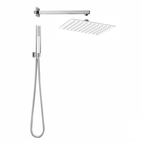 Kit soffione doccia quadrato Slim Top Line Metaform cromo