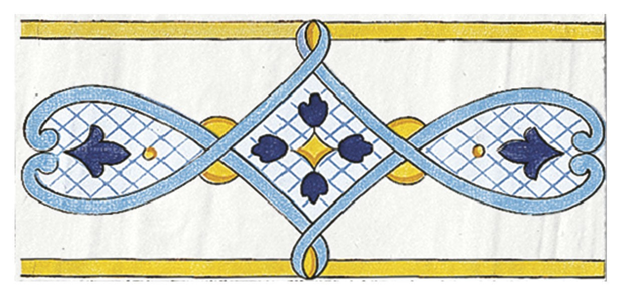 Cotto Mediterraneo Listello Seiano Blu 10X22 Savoia Italia
