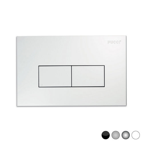 Placca Pucci Eco Linea 2014 Bianca a 2 Pulsanti