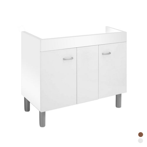 Mobile Sottolavello in Kit Teak per Lavello Inox 120×50 cm