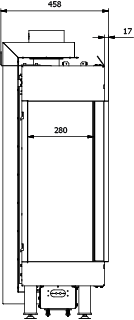 CAMINO GAS 50 VERTICAL LATERALE SX METANO G 20 KW 8 MARSICAMIN