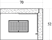 CAMINETTO PREFABBRICATO A LEGNA DS 70 REF MARSICAMIN