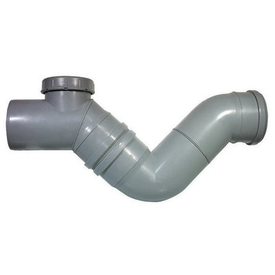 Sifone Firenze Valsir Ø 110 mm in Polipropilene Grigio con Ispezione