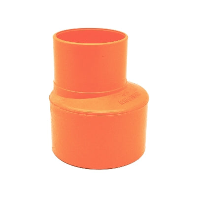 Riduzione Eccentrica in PVC Arancio Ø 125 F × 100 M