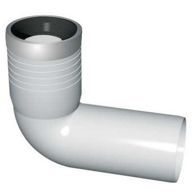Curva WC Prolungata Nicoll Ø 90/116 mm con Guarnizione e Tappo – Sottovaso