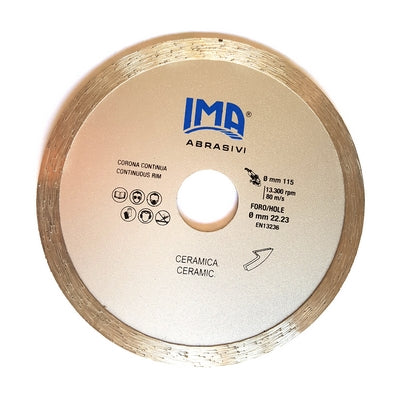 Disco Diamantato a Corona Continua Ø115 mm per Ceramica