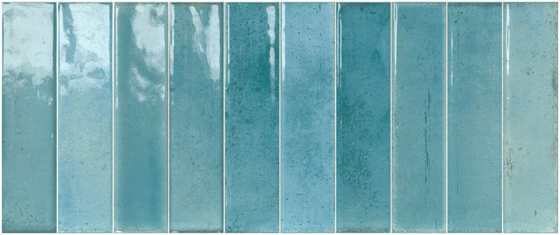 Artisan Azzurro 25x60 Bordo Nat. Lucido Savoia Italia