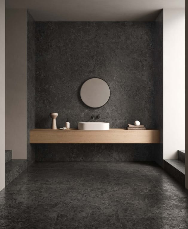 LIMESTONE CHEVRON BELGIUM BLACK LEVIGATO RETTIFICATO 10X53 - CERAMICHE PIEMME