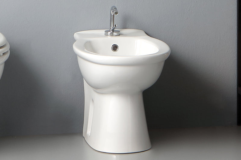 Bidet Oxa a Pavimento Bianco Monoforo Opera Sanitari