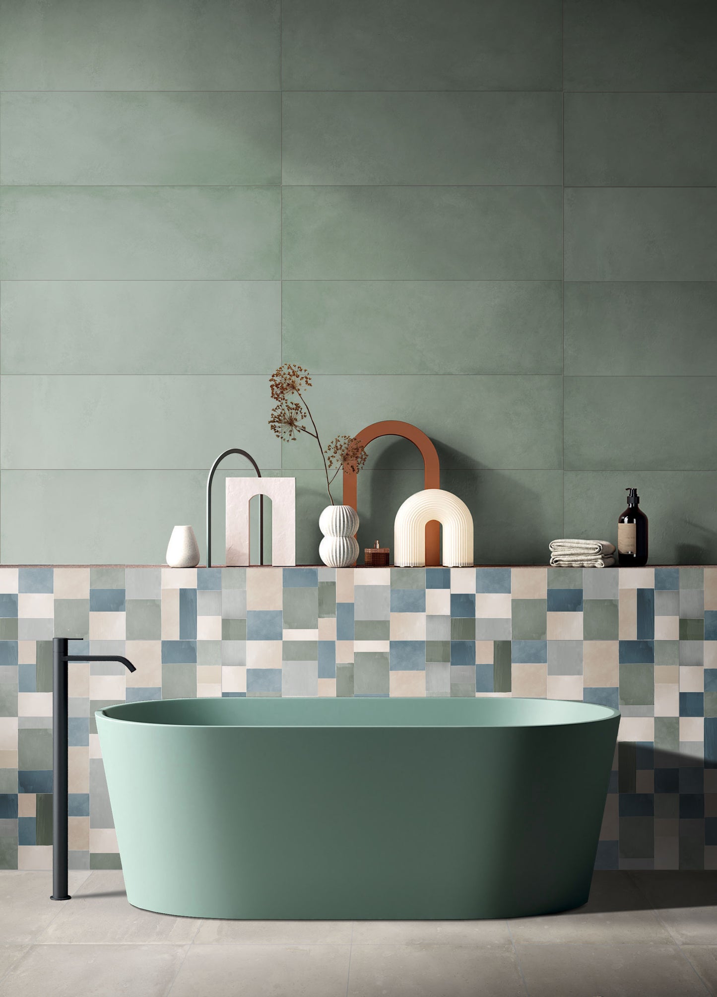 Blossom Menta 33,3x100 Rettificato Matt Savoia Italia