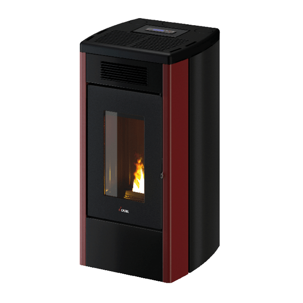 Atena Plus 12 Metallo Rosso Stufa a Pellet 12 Kw Canalizzata Ad Aria CADEL