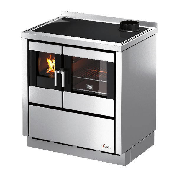 Kook 80 Acciaio Inox Cucina a Legna 7,5 Kw CADEL