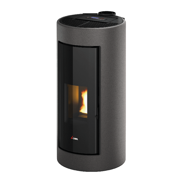 Shell 9 Up-Twin Metallo Titanium Stufa a Pellet 9,1 Kw Ad Aria CADEL