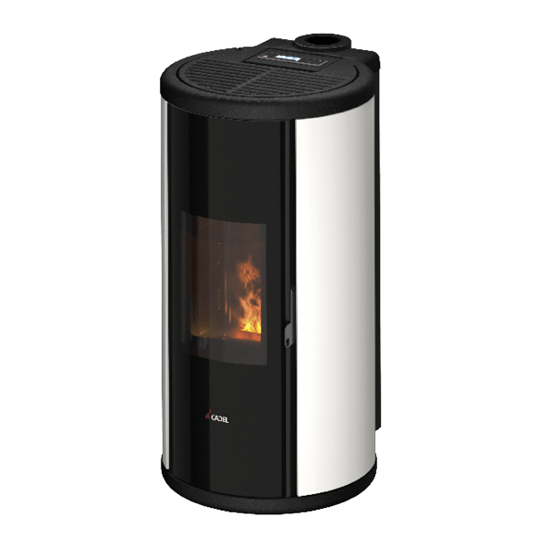 Sound 5 Up-Twin Metallo Bianco Stufa a Pellet 5,5 Kw Ad Aria CADEL