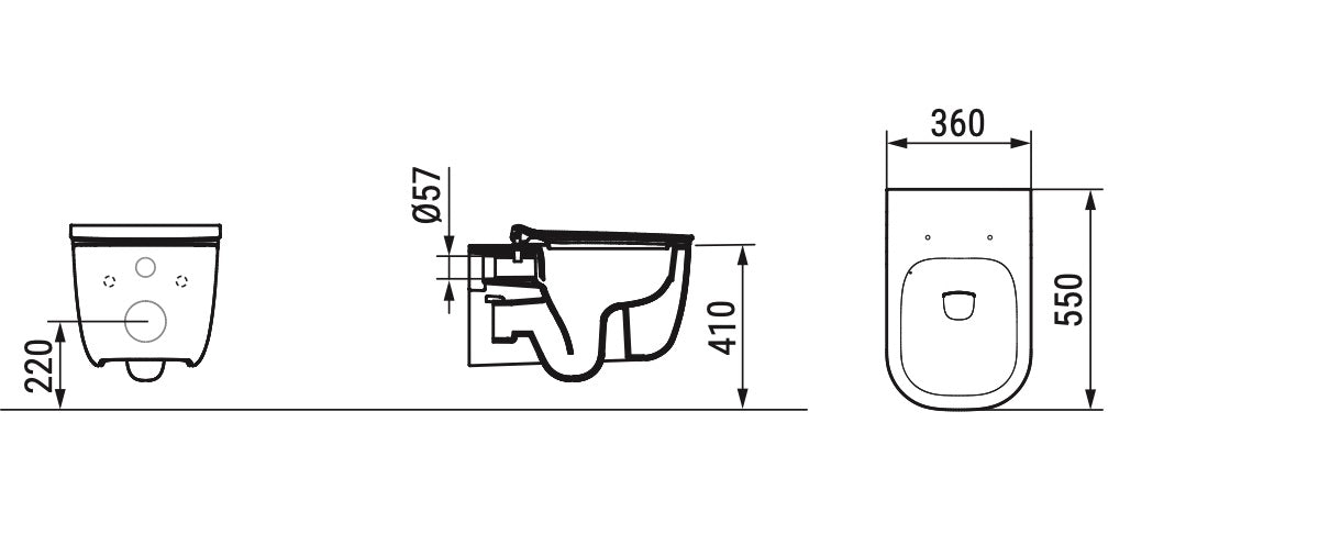 Mirto Vaso sospeso rimless Dolomite