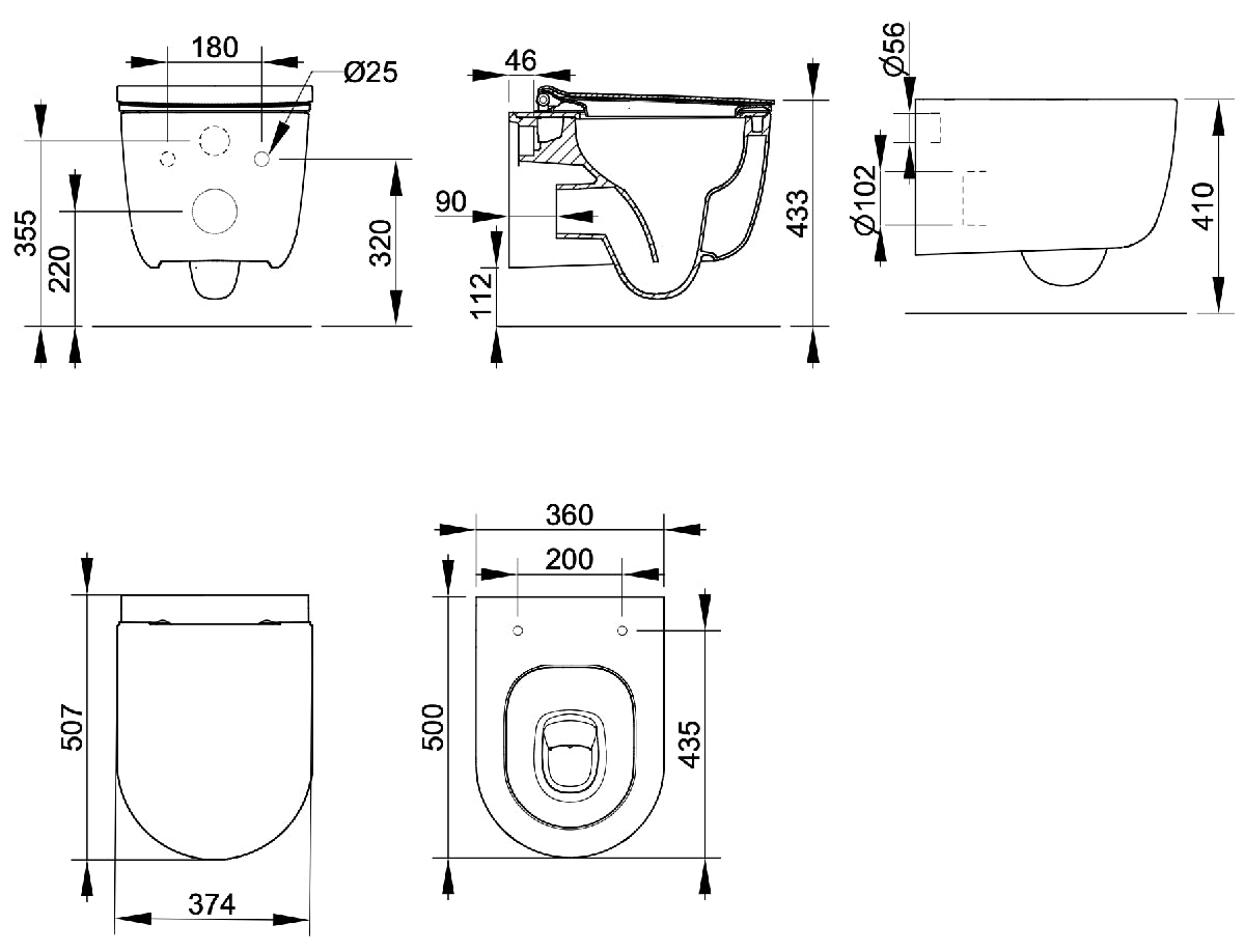 Mirto Vaso sospeso short vortice Dolomite