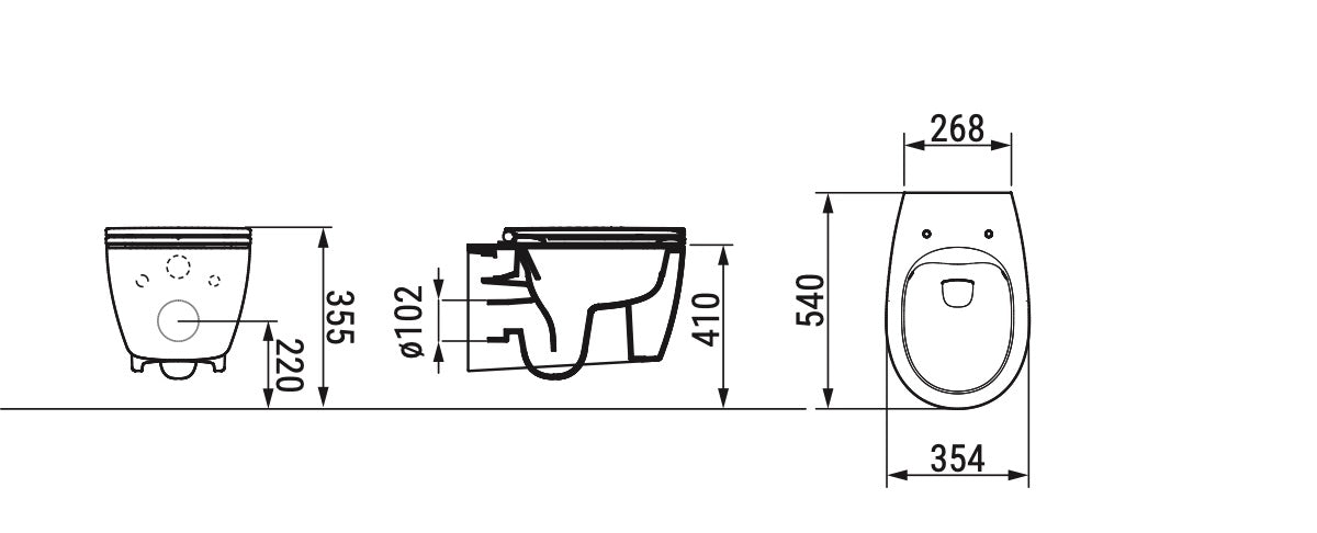 Demy Vaso sospeso rimless Dolomite
