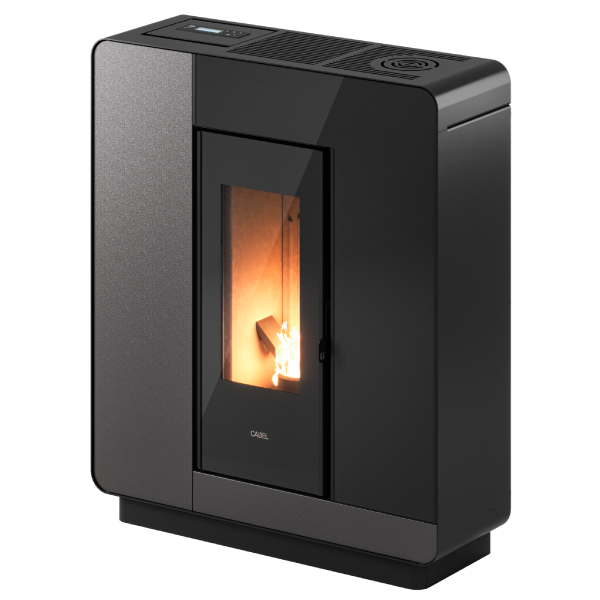 Elle Plus 9 Flexit Metallo Titanium Stufa a Pellet 8,5 Kw Canalizzata Ad Aria CADEL