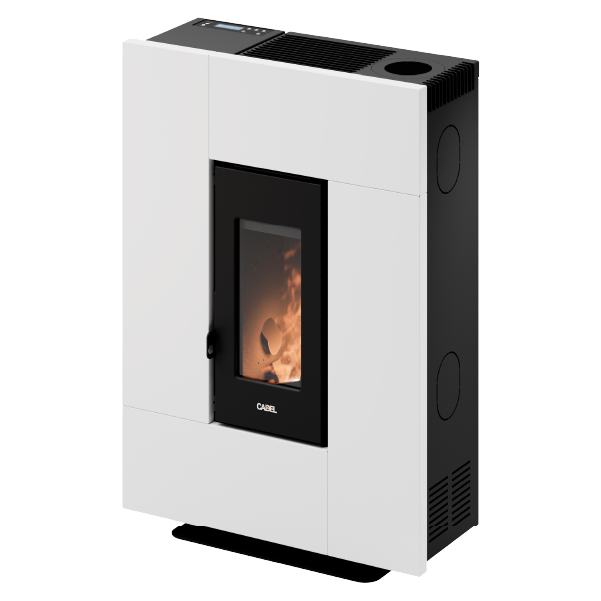 Grace 7 Up Metallo Bianco Stufa a Pellet 6,9 Kw Ad Aria CADEL