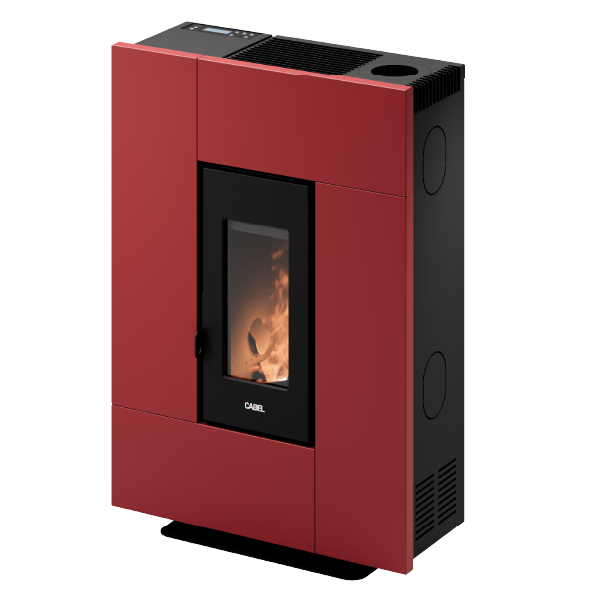 Grace 7 Up Metallo Rosso Stufa a Pellet 6,9 Kw Ad Aria CADEL
