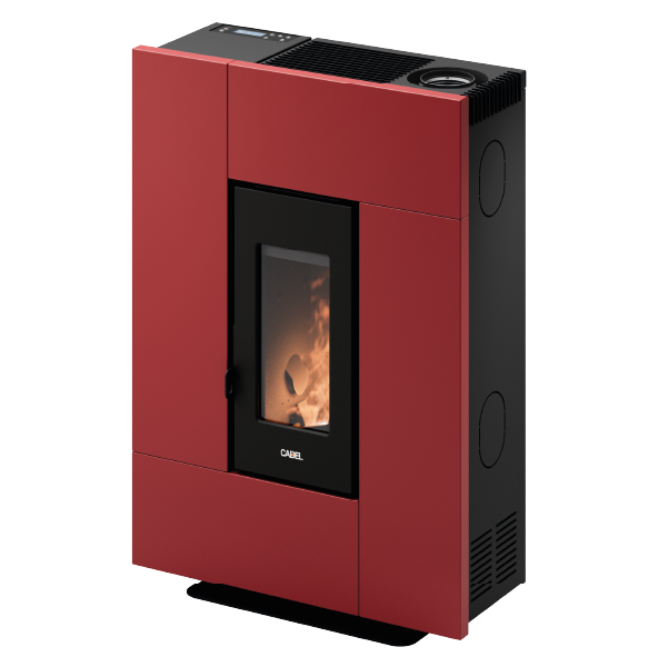 Grace 7 Up-Twin Metallo Rosso Stufa a Pellet 6,9 Kw Ad Aria CADEL