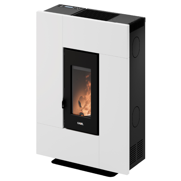 Grace 7 Metallo Bianco Stufa a Pellet 6,9 Kw Ad Aria CADEL