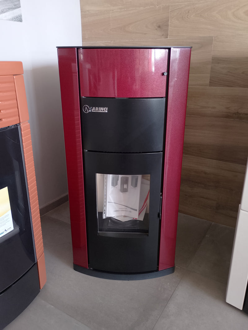 Termostufa Carinci Idro Multicombustibile 29 kW con Acqua Calda Sanitaria Bordeaux
