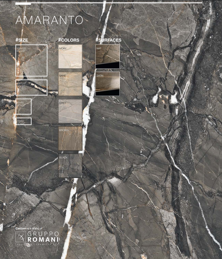 Amaranto Ivory Rett. 60x120 Cercom Ceramiche