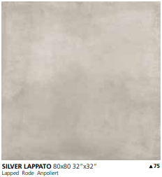 The One Silver Lappato Rett 80x80 Armonie