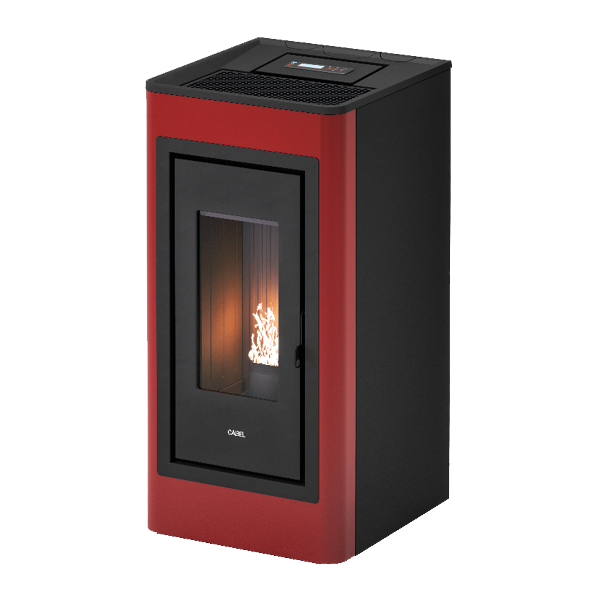 Kobe Plus 11 Metallo Rosso Stufa a Pellet 10,5 Kw Canalizzata Ad Aria CADEL