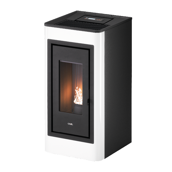 Kobe 11 Metallo Bianco Stufa a Pellet 10,5 Kw Ad Aria CADEL