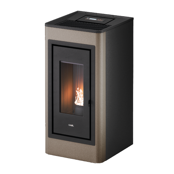 Kobe 11 Metallo Light Bronze Stufa a Pellet 10,5 Kw Ad Aria CADEL