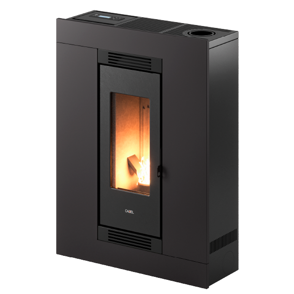 Luce Plus 9 Up-Twin Metallo Antracite Stufa a Pellet 8,5 Kw Canalizzata Ad Aria CADEL