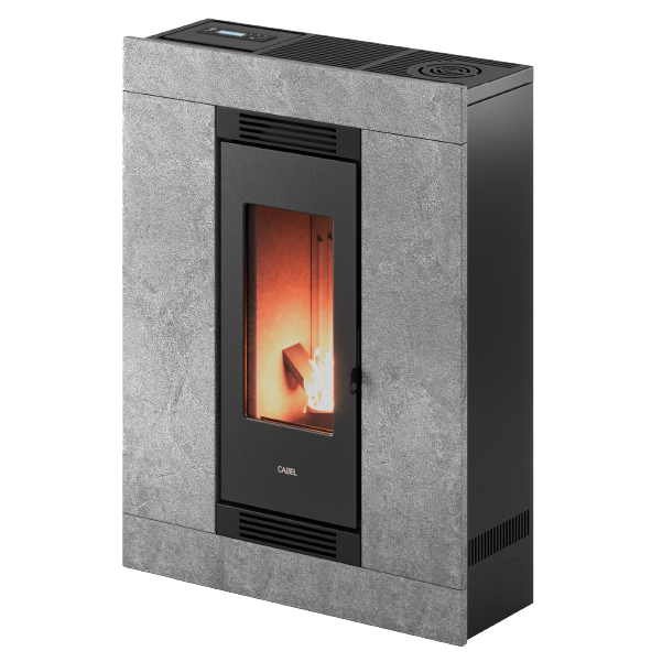 Luce Plus 9 Up-Twin Pietra Serpentino Stufa a Pellet 8,5 Kw Canalizzata Ad Aria CADEL