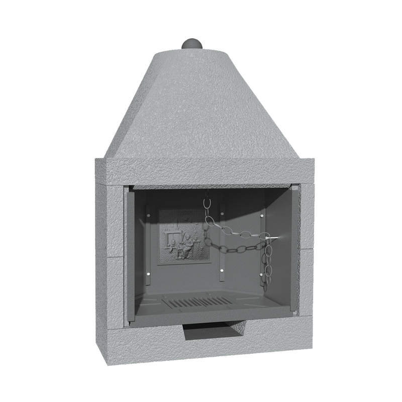 CAMINETTO PREFABBRICATO A LEGNA M 100 TGH MARSICAMIN