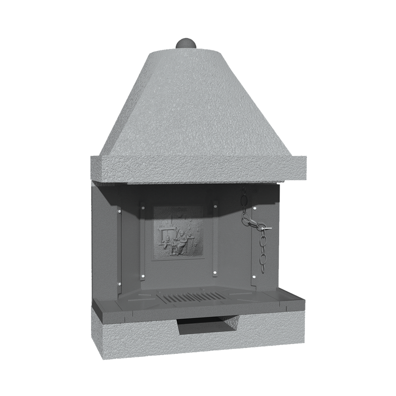CAMINETTO PREFABBRICATO A LEGNA M 100 TGH JOLLY 2 LATI MARSICAMIN