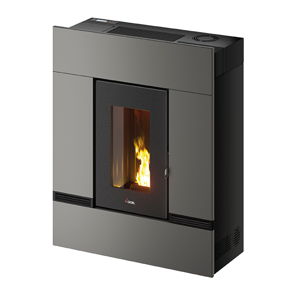 Mithos Plus 14 Ps Metallo Titanium Stufa a Pellet 14 Kw Canalizzata Ad Aria CADEL