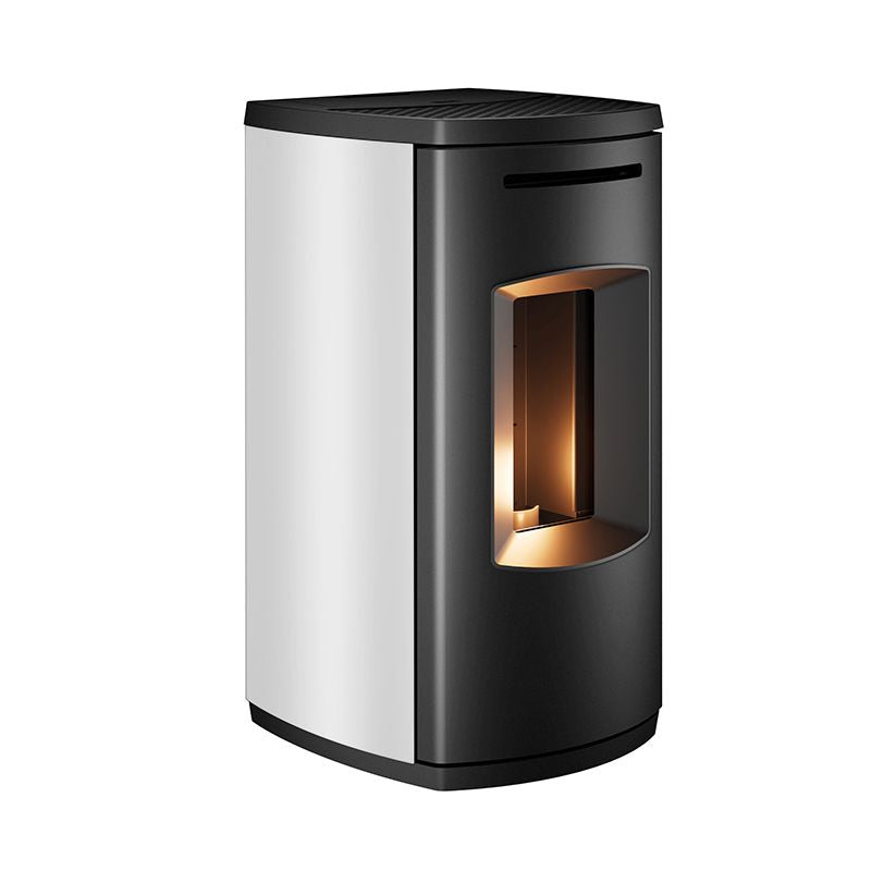 Nexa EP Bianco Termostufa a Pellet Idro Ermetica e Ventilata 15,9 kW Caminetti Montegrappa