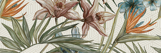 Palette Decoro Floral 30x90 Ceramica Euro