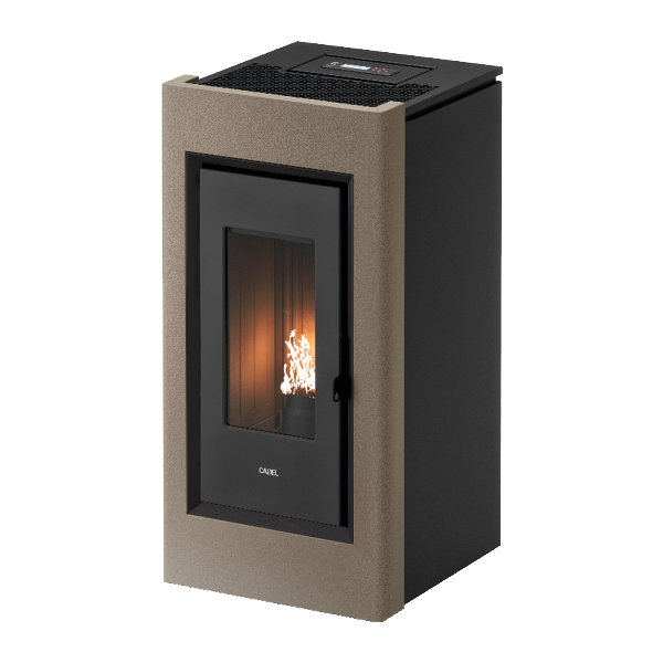 Prince Plus 11 Light Bronze Cornice Nera Stufa a Pellet 10,5 Kw Canalizzata Ad Aria CADEL