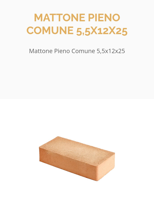 Mattone Pieno 5,5x12x25 Fbm