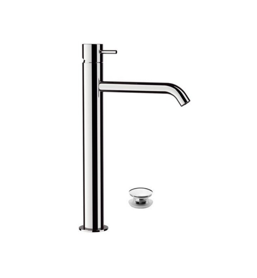 Tokyo Miscelatore lavabo alto, con scarico click-clack e troppo pieno cromo Daniel