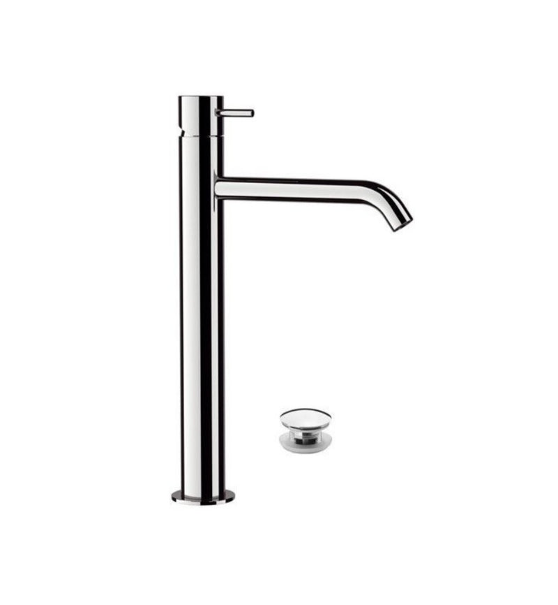 Tokyo Miscelatore lavabo alto, con scarico click-clack e troppo pieno cromo Daniel
