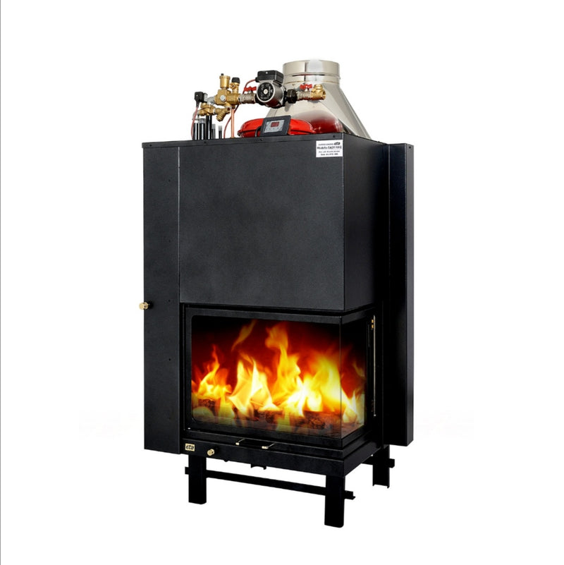 Wood-burning fireplace Mod. Psa Easy Fire right/left Kcal 29,500 Eta