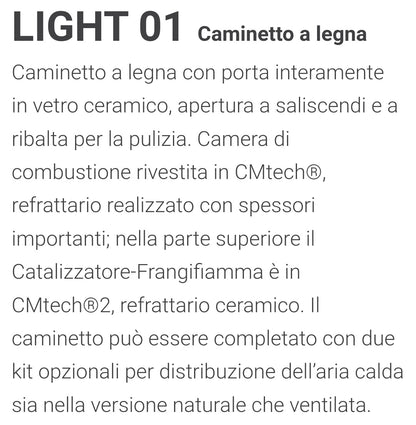 Caminetto a Legna LIGHT 01 Montegrappa