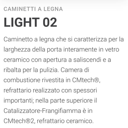 Caminetto a Legna LIGHT 02V Montegrappa