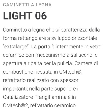 Caminetto a Legna LIGHT 06V Montegrappa