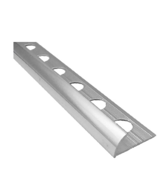 Profilo Tondo in Alluminio Satinato 10×12 mm Lunghezza 2,5 m